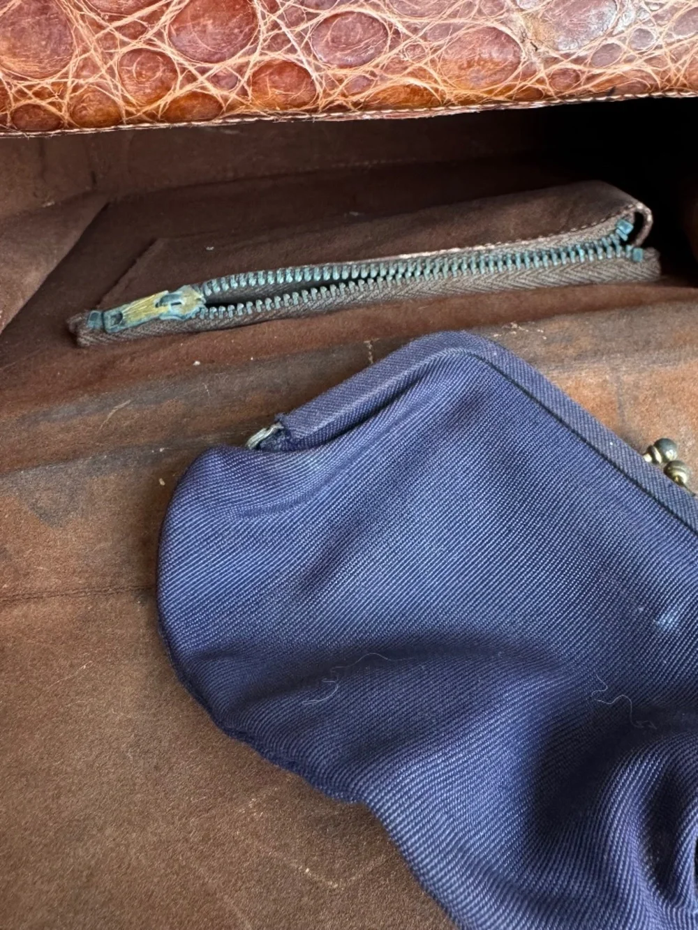 Vintage Authentic Alligator Handbag from 1949